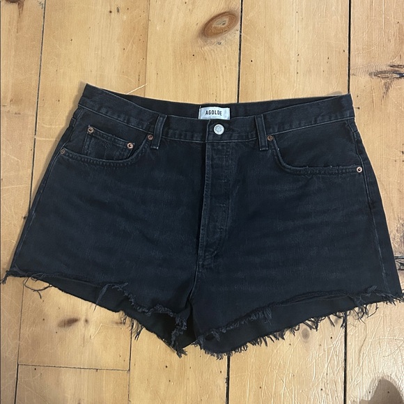 Agolde Pants - Agolde Black Denim Jean Shorts